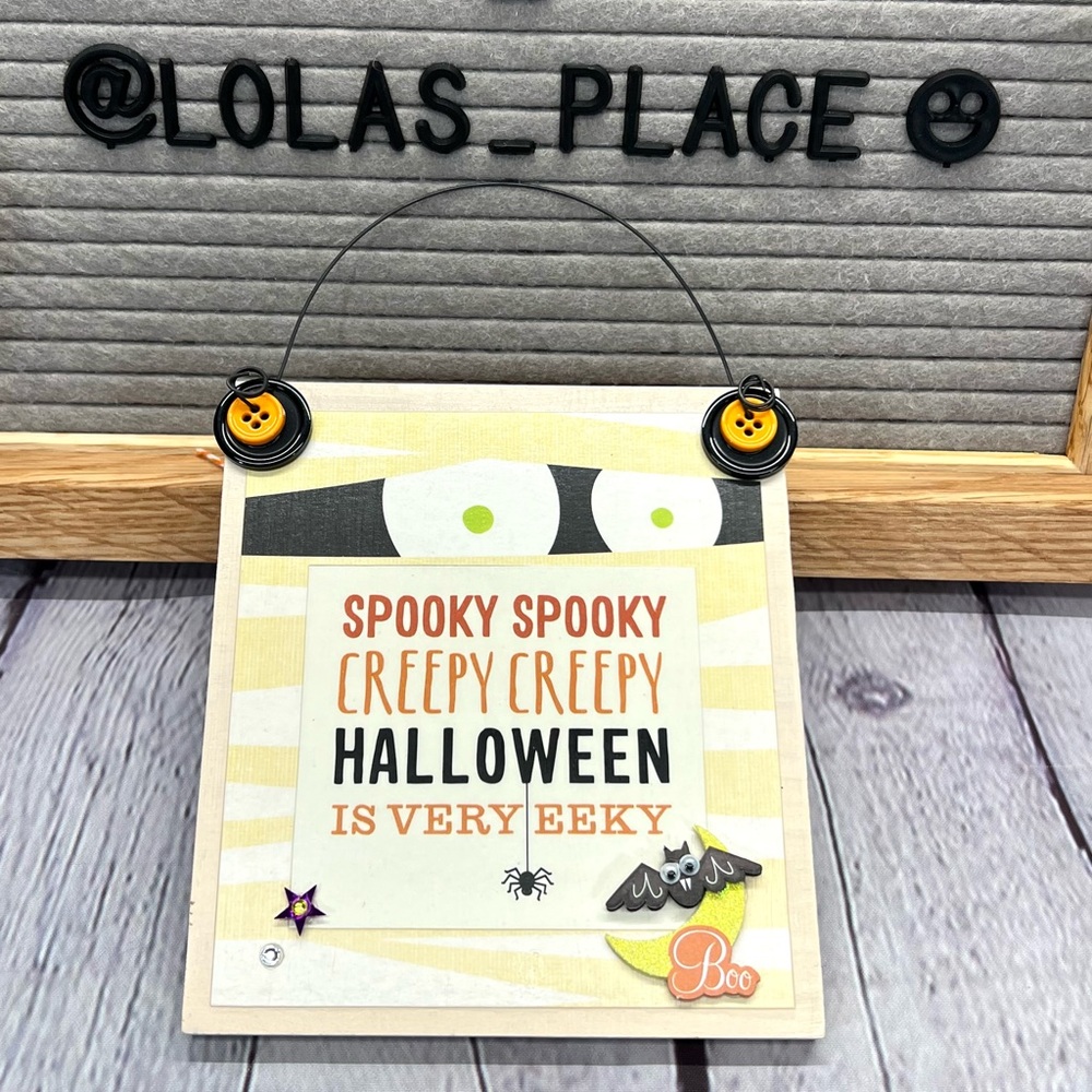 Halloween Handmade sign-Halloween is Very Eeky Wood Sign-NEW.